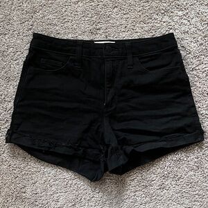 Universal Threads Women's Black High Rise Midi Shorts